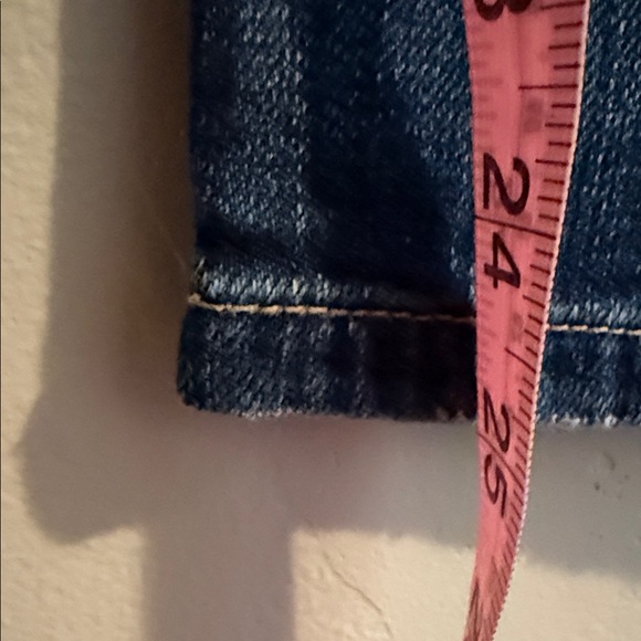 Current/Elliott The Boyfriend Dark Blue Straight Jeans Woman 27 - Picture 6 of 10